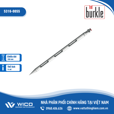 Lấy mẫu đa dụng 3 ngăn chứa, dài 55cm, thép không gỉ/PTFE - Buerkle - Đức 5316-0055