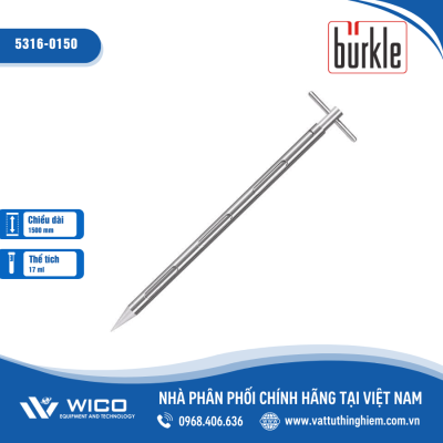 Lấy mẫu đa dụng 5 ngăn chứa, dài 150cm, thép không gỉ/PTFE - Buerkle - Đức 5316-0150