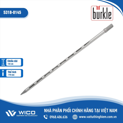 Lấy mẫu hạt dạng xoắn ốc, dài 145cm, nhôm - Buerkle - Đức 5318-0145
