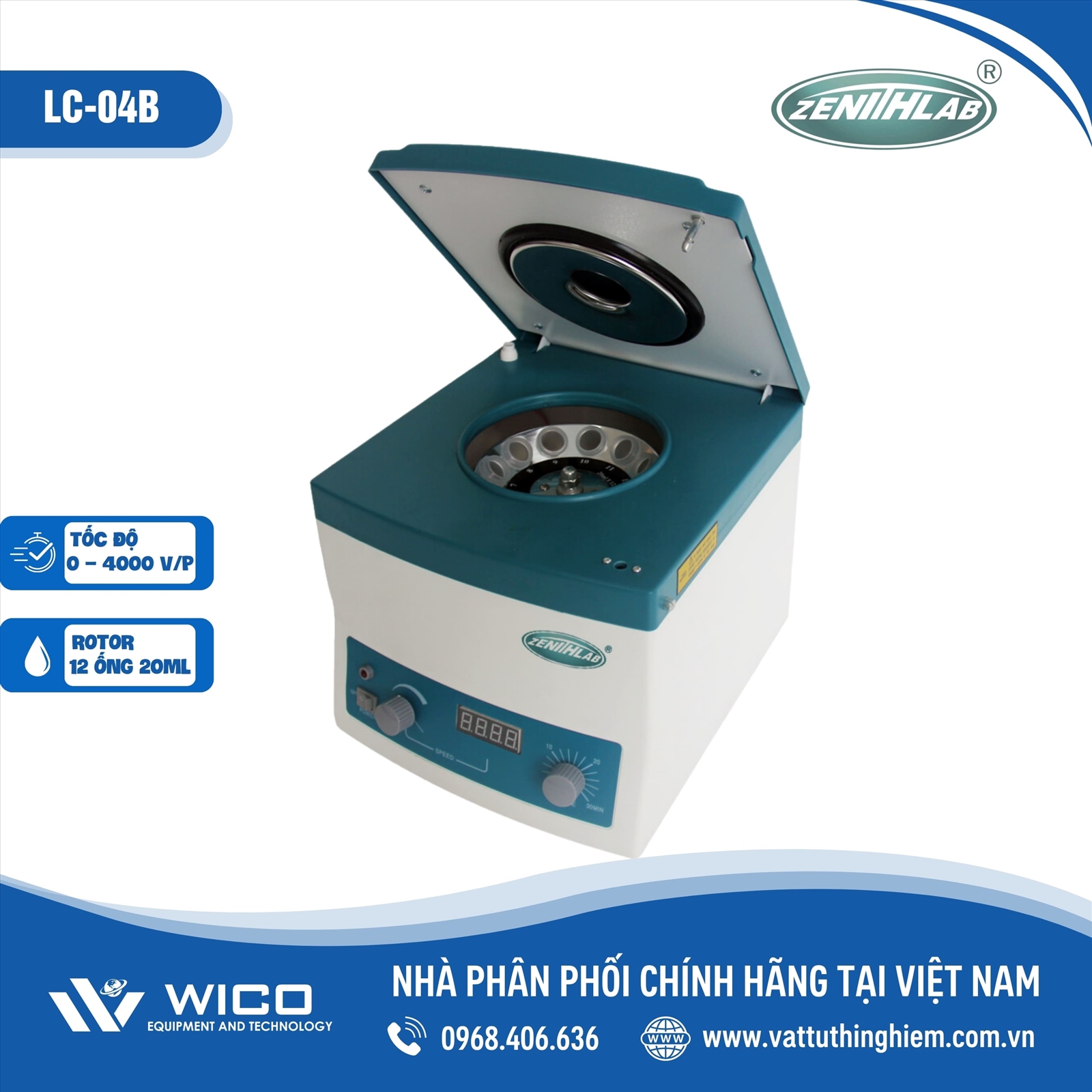 Máy ly tâm Zenith LC-04B (12 ống x 20ml)