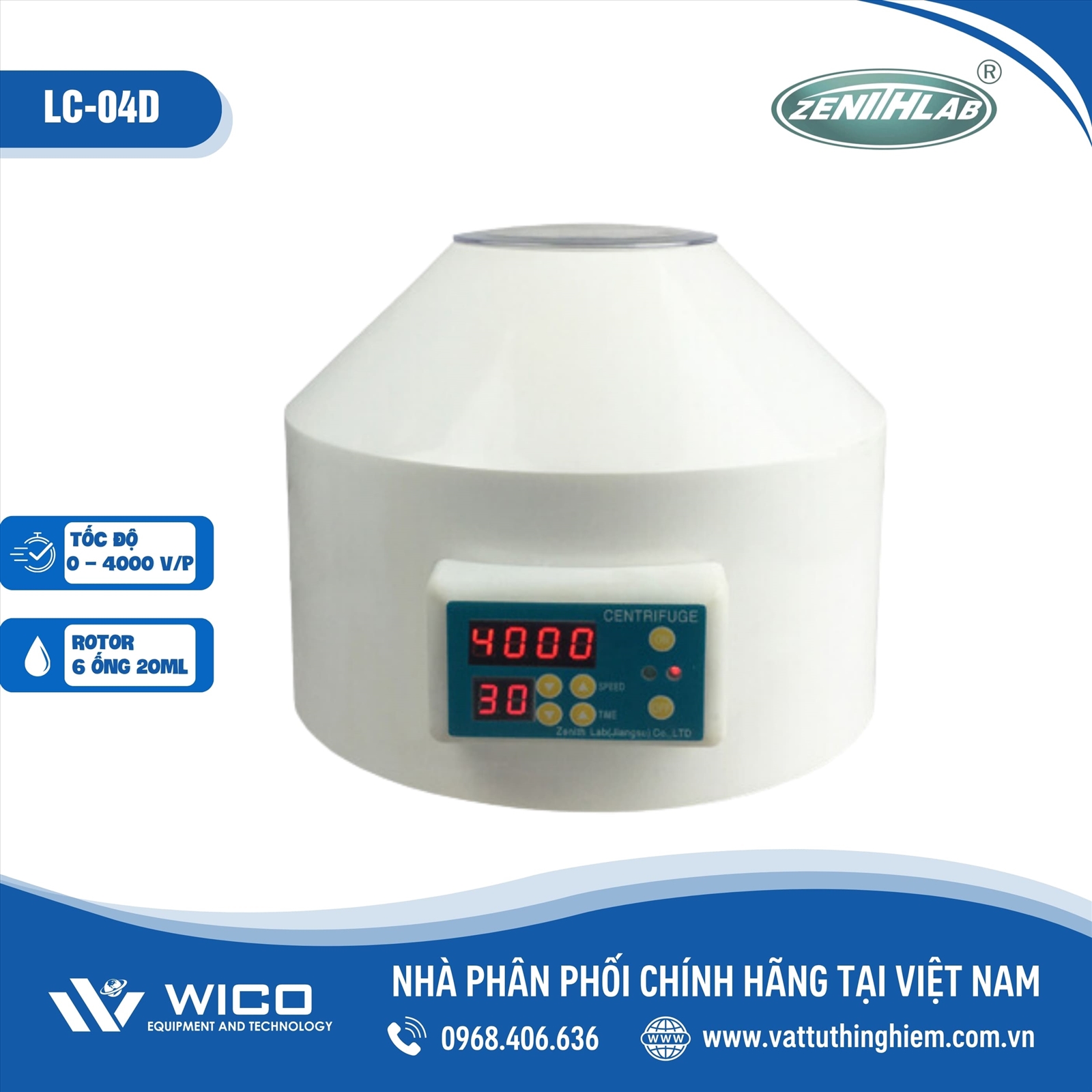 Máy ly tâm PRP chuyên dụng hiện số LC-04D