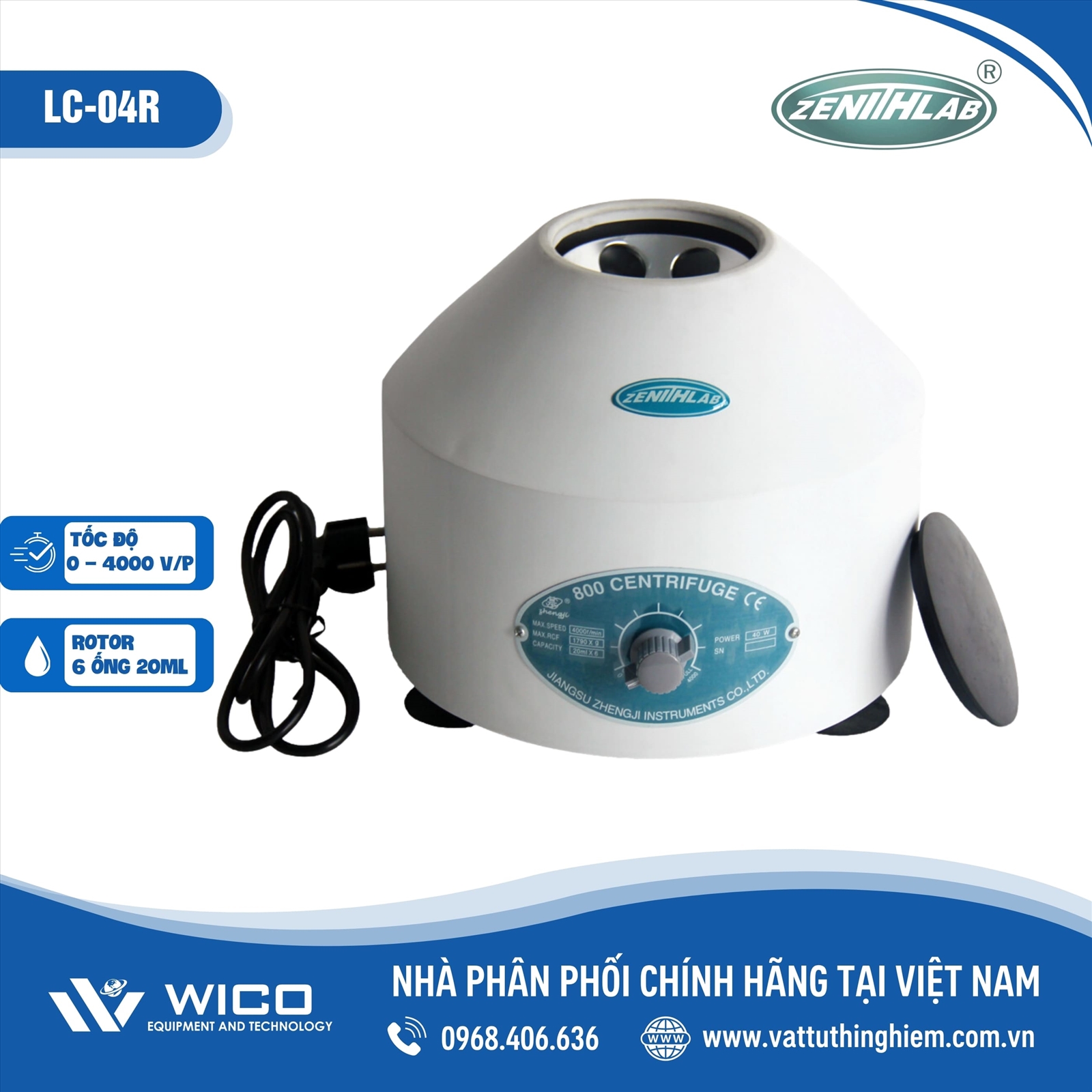 Máy ly tâm PRP Zenith LC-04R (6x 20ml)