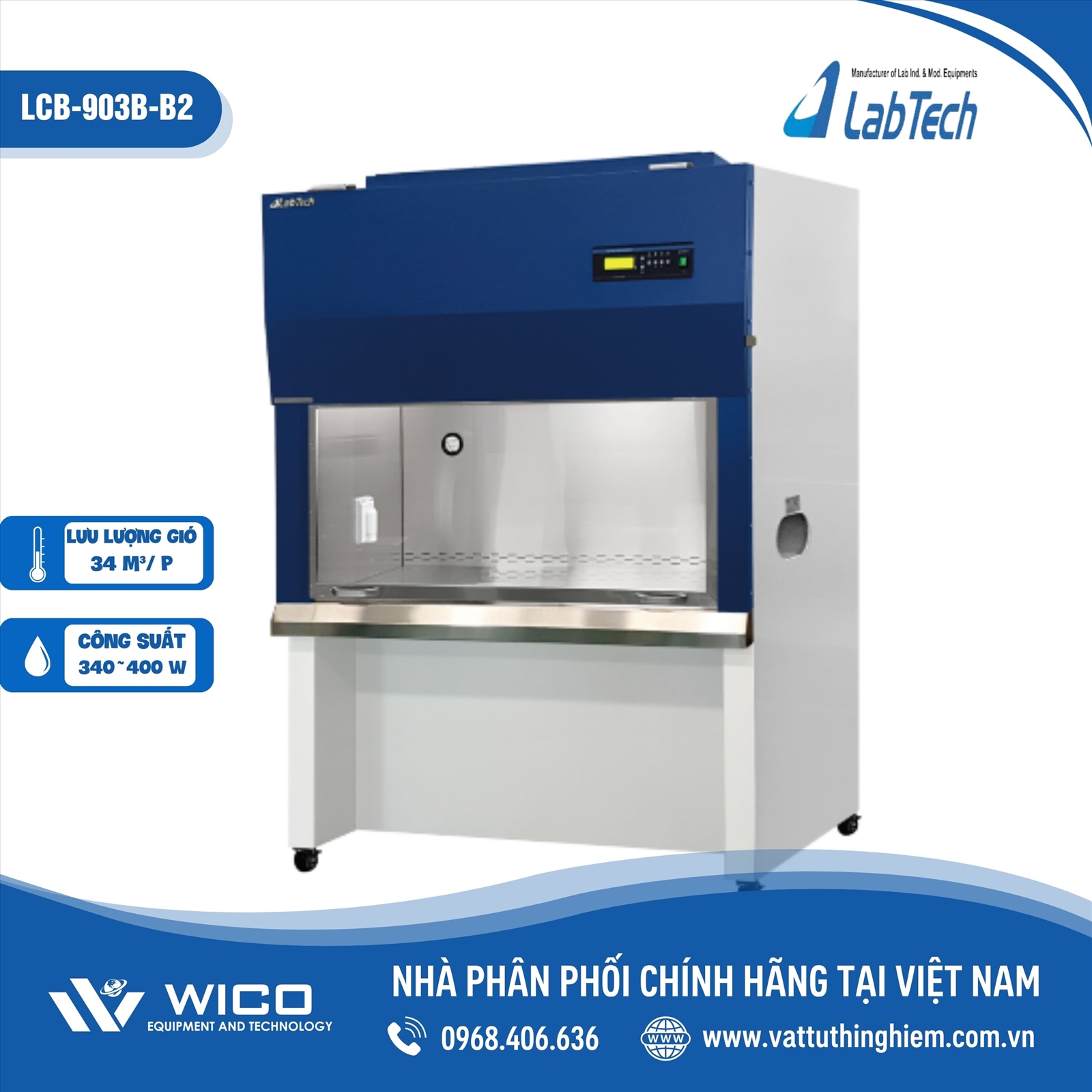 Tủ an toàn sinh học cấp II loại B2 (900mm) Daihan Labtech - Hàn Quốc LCB-903B-B2