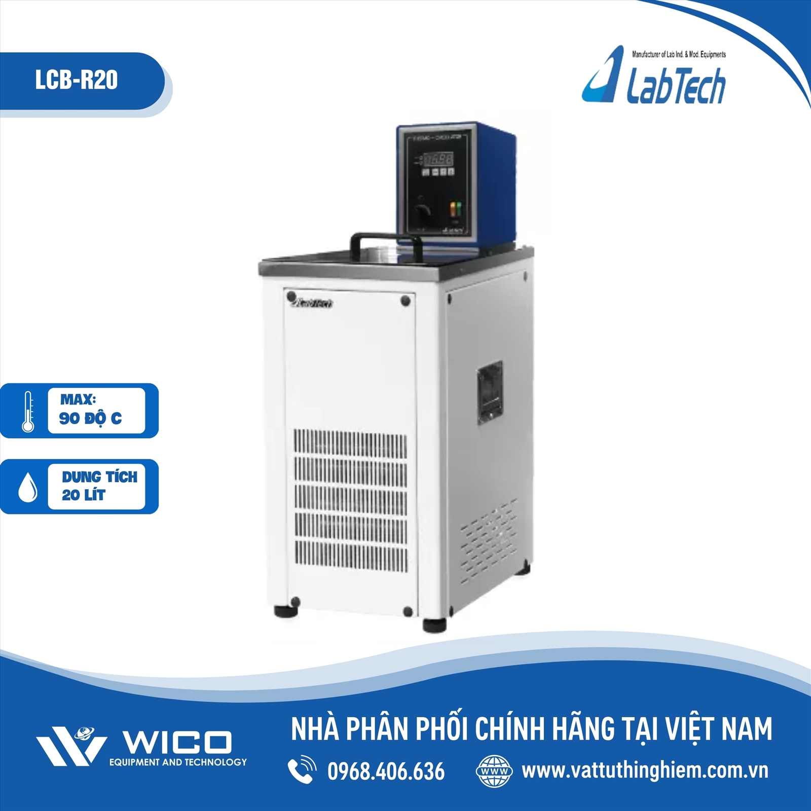 Bể điều nhiệt lạnh Labtech - Hàn Quốc 20 lít LCB-R20