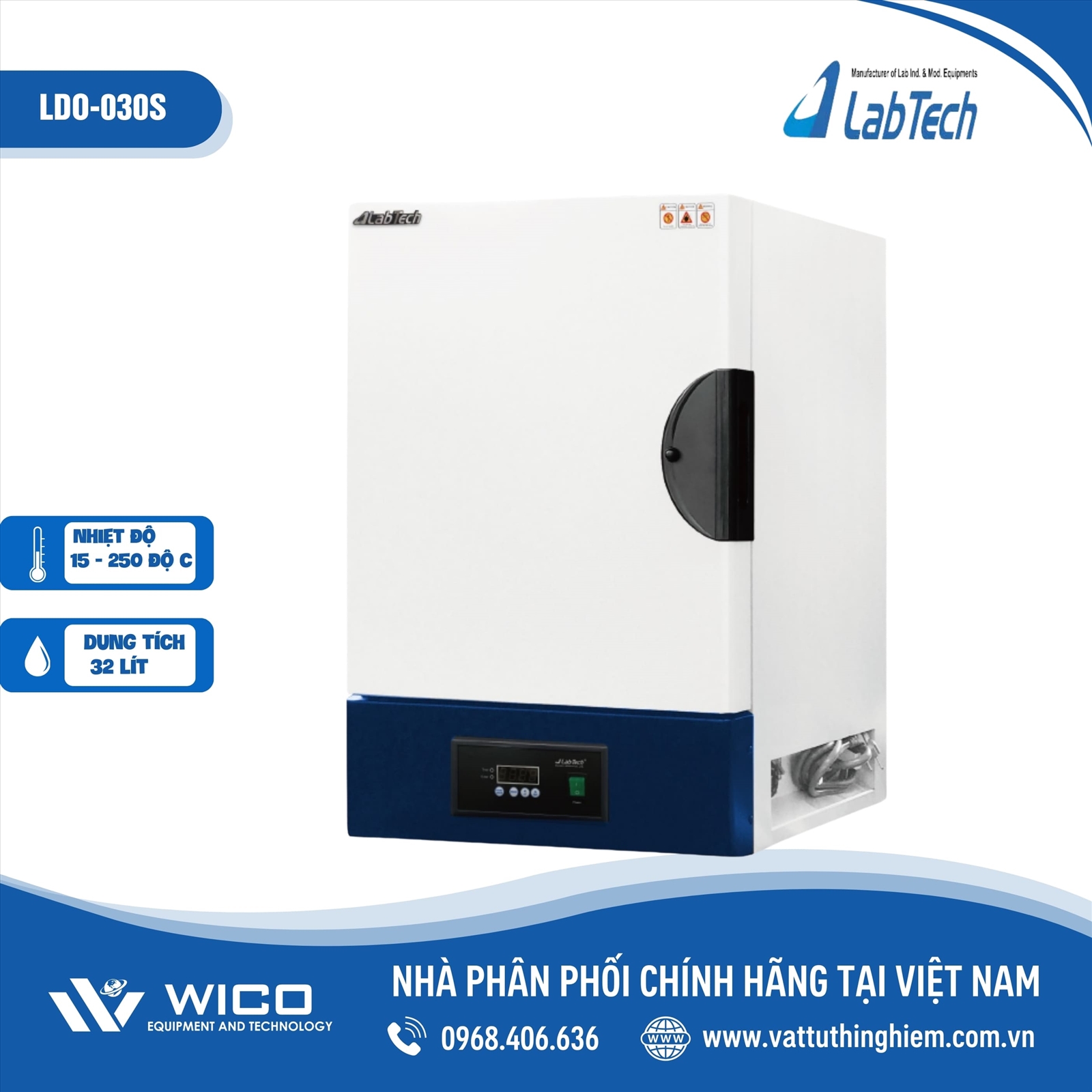 Tủ tiệt trùng khí nóng Labtech 32 lít LDO-030S