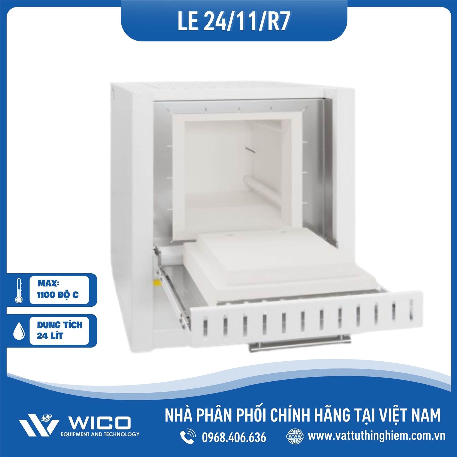 Lò Nung Nabertherm Đức 24 Lít 1100°C LE 24/11 | 1100 Độ C