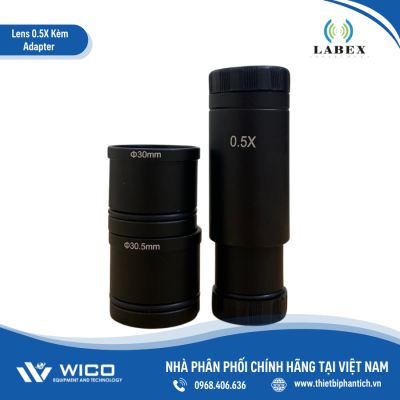 Lens 0.5X Kèm Adapter Chuyên Dụng Cho Kính Hiển Vi Kết Nối Camera