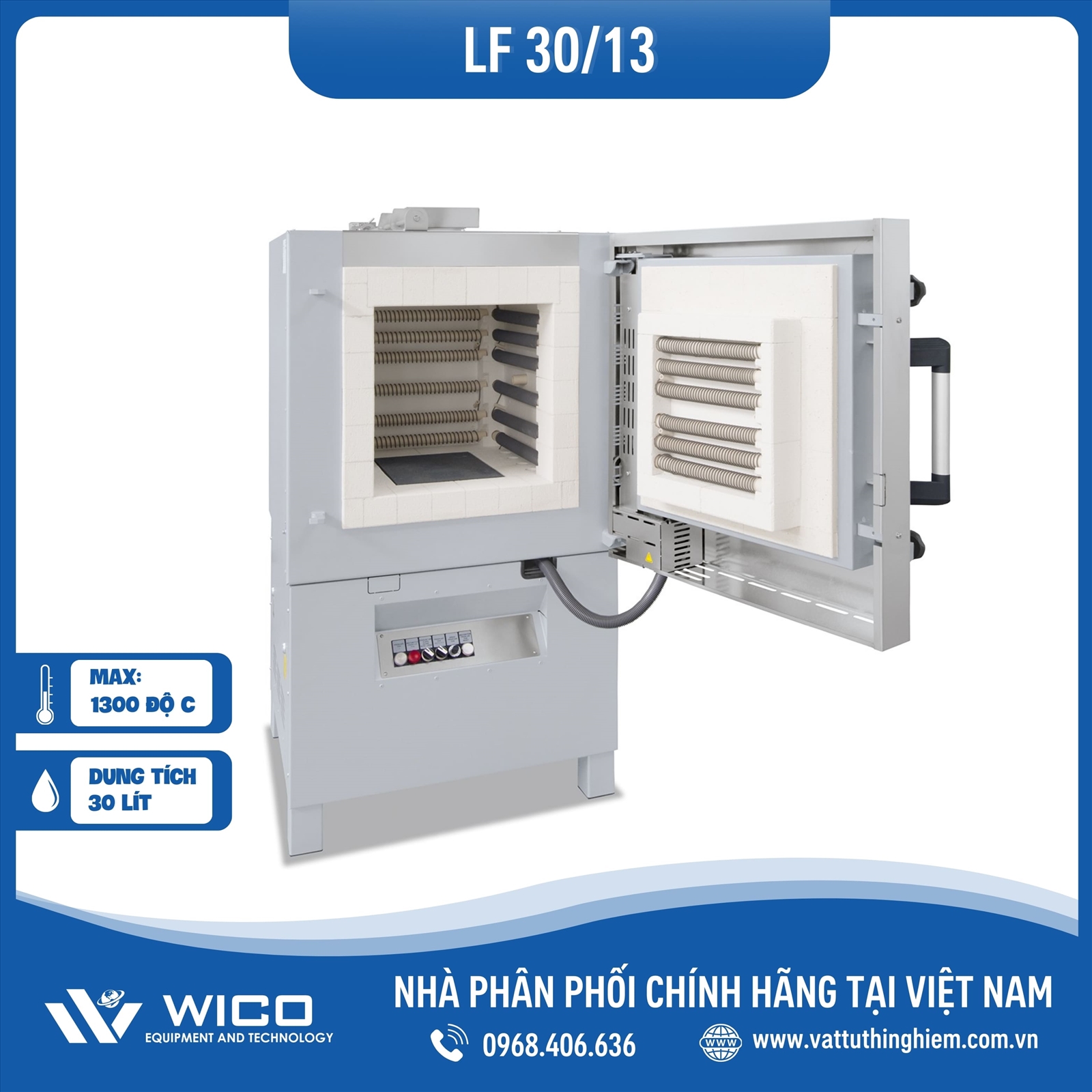 Lò nung Nabertherm dạng buồng 30 lít 1300 độ