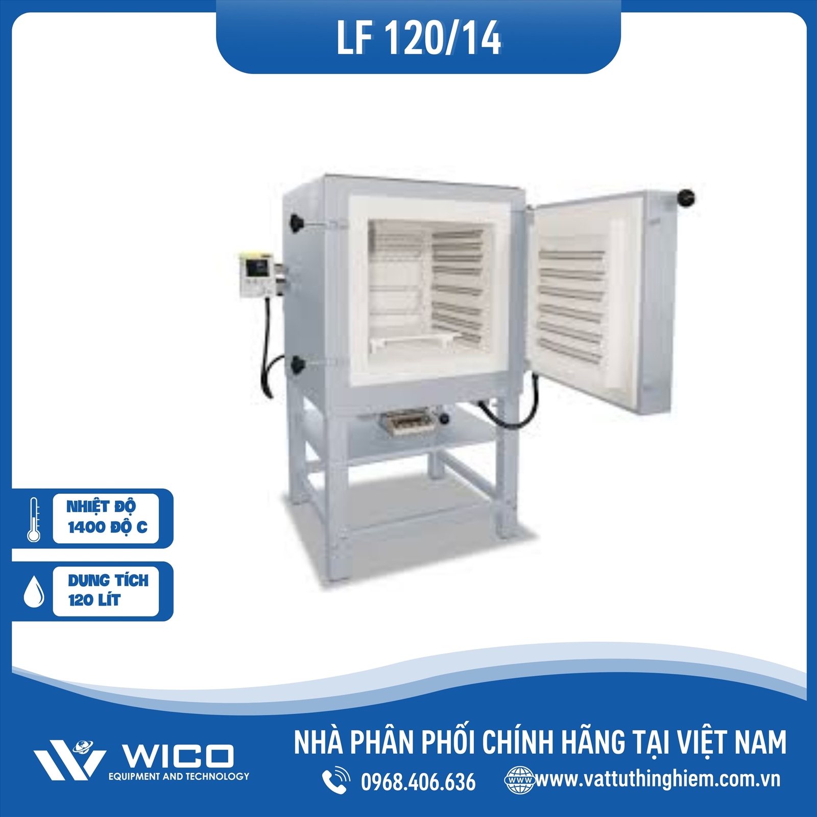 Lò Nung Dạng Buồng Nabertherm - Đức LF 120/14/B500 | 1400 Độ - 120 Lít