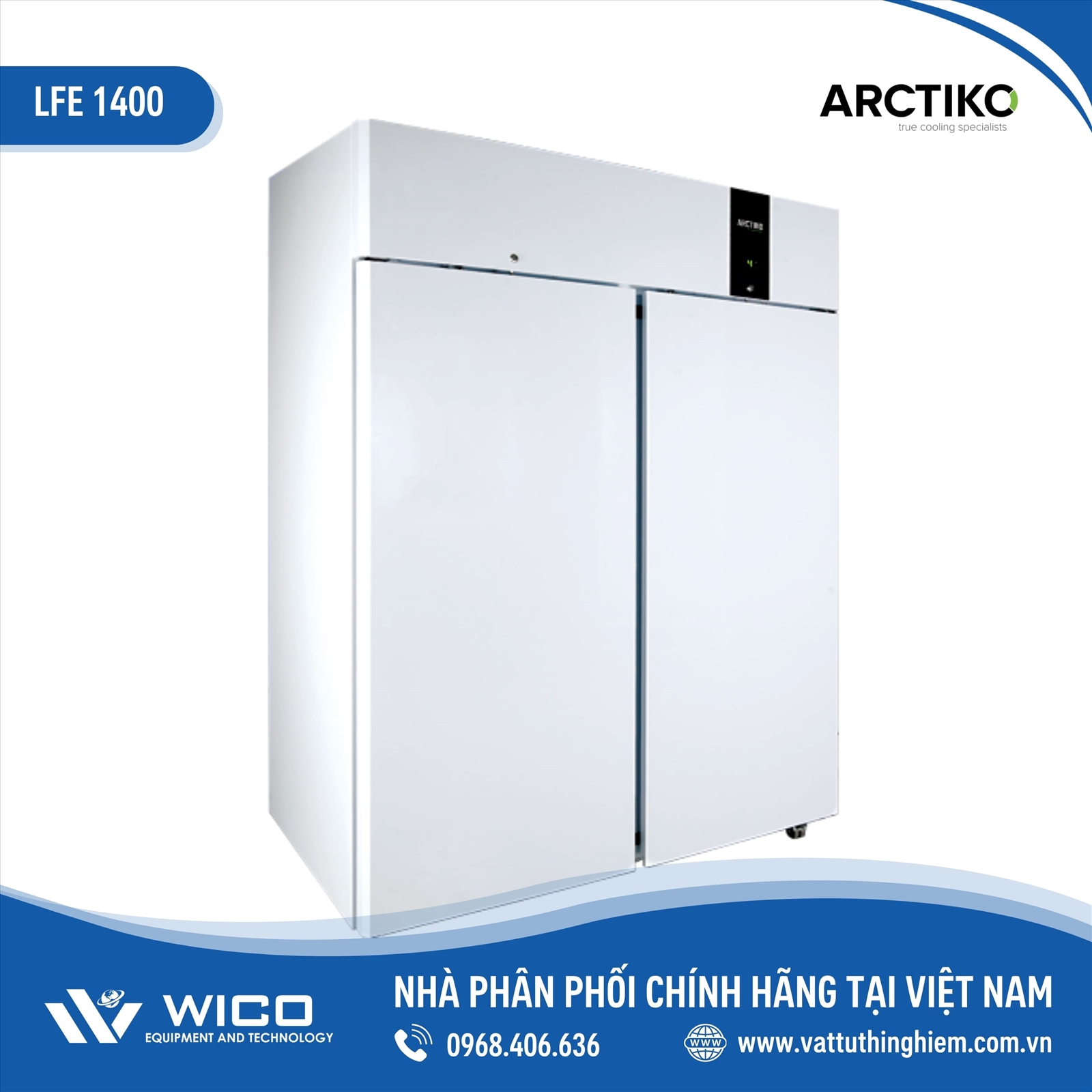Tủ lạnh âm sâu -15 đến -25°C 1345 lít Đan Mạch LFE 1400 (Arctiko)
