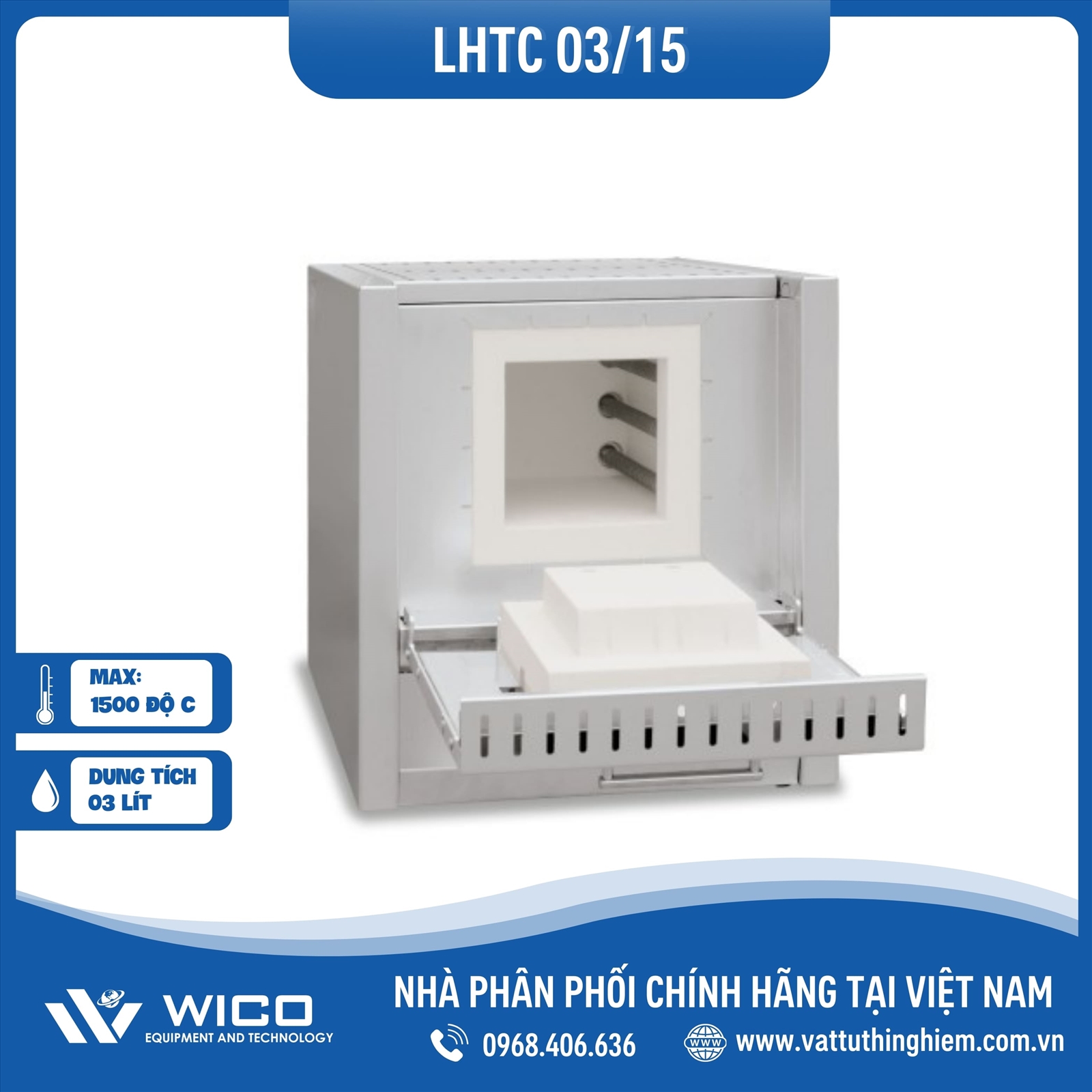 Lò Nung Nhiệt Độ Cao Nabertherm - Đức LHTC 03/15/C550 | 3 Lít - 1500 Độ C - Cửa Lật