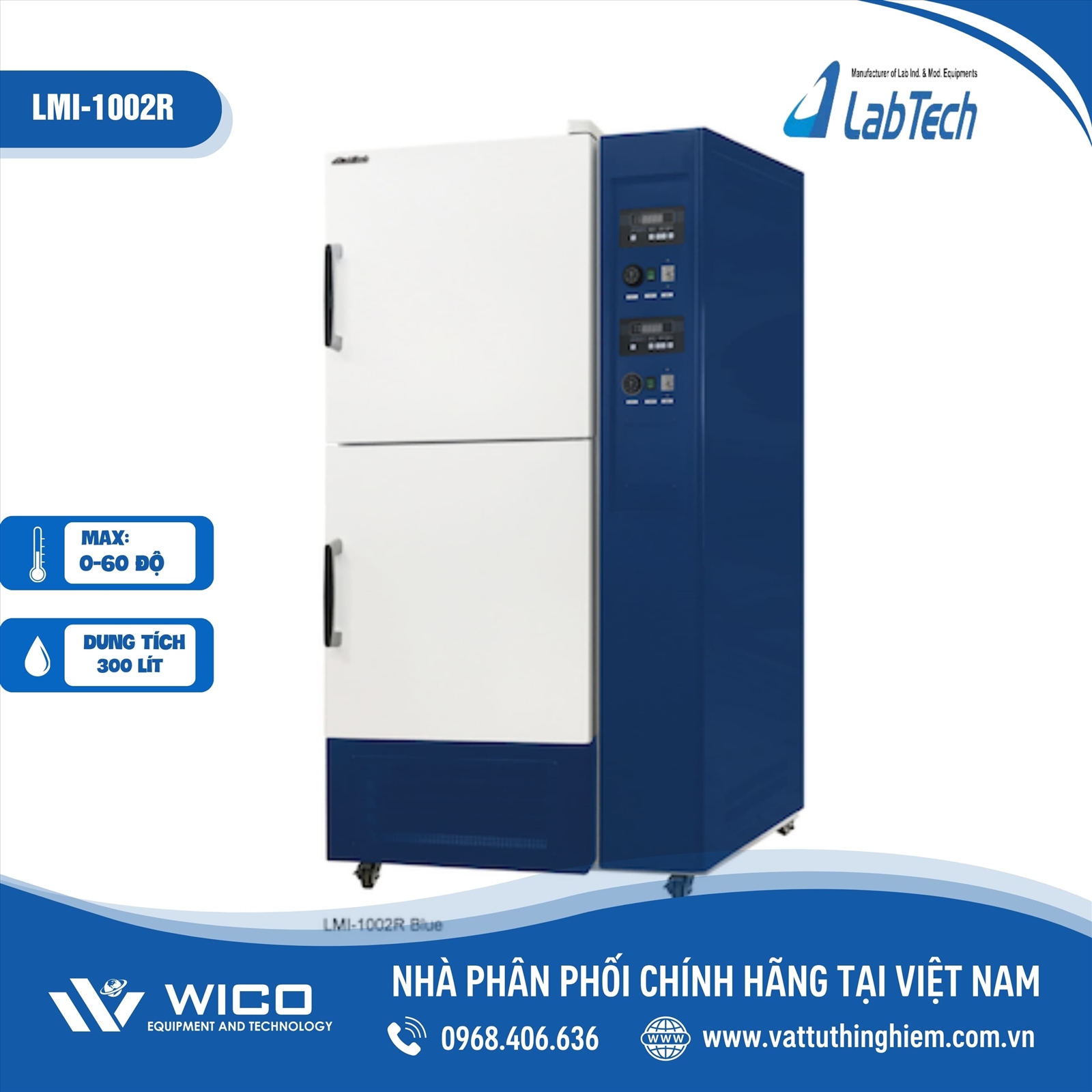 Tủ ấm lạnh 2 buồng Labtech - Hàn Quốc 300 lít (Tủ BOD) LMI-1002R
