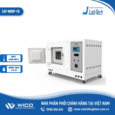 Lò nung 4.5 lít - 1450 độ C Bộ điều khiển có cài đặt chương trình Labtech LEF-605P-15