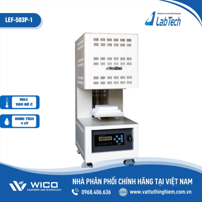 Lò nung đế nâng hạ mẫu 1100 độ C Bộ điều khiển chương trình Labtech LEF-503P-1
