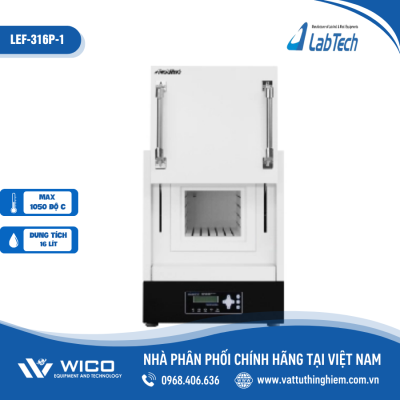 Lò nung Labtech 16 lít, 1050oC Cửa trượt lên, bộ điều khiển chường trình LEF-316P-1