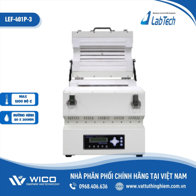 Lò nung ống 1200 độ C – Bộ điều khiển chương trình Labtech LEF-401P-3