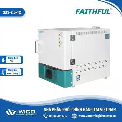 Lò nung thí nghiệm Trung Quốc 2 lít 1200 độ C SX3-2.5-12 (Faithful)