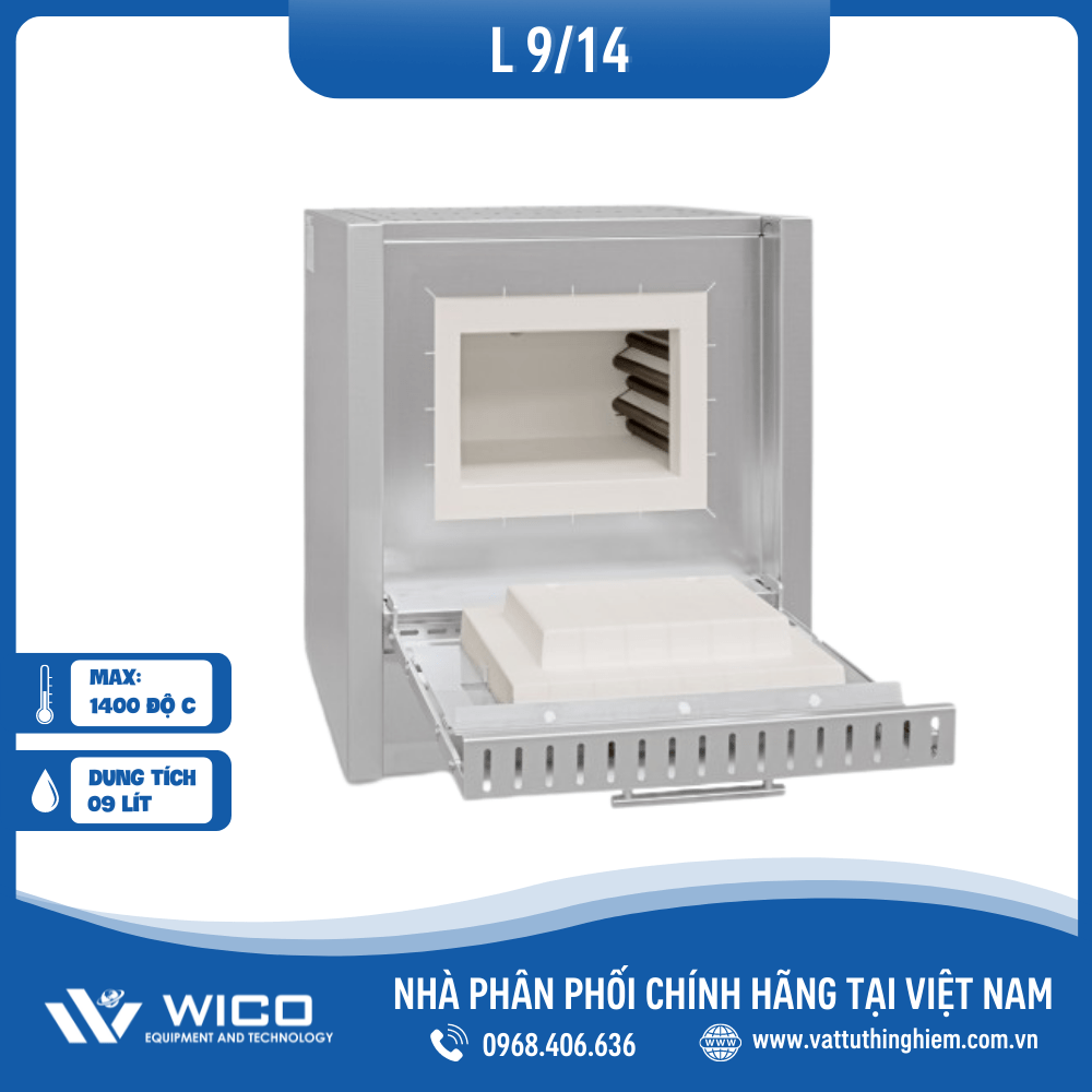 Lò Nung Chuyên Dụng 1400 Độ C Nabertherm L 9/14/B510