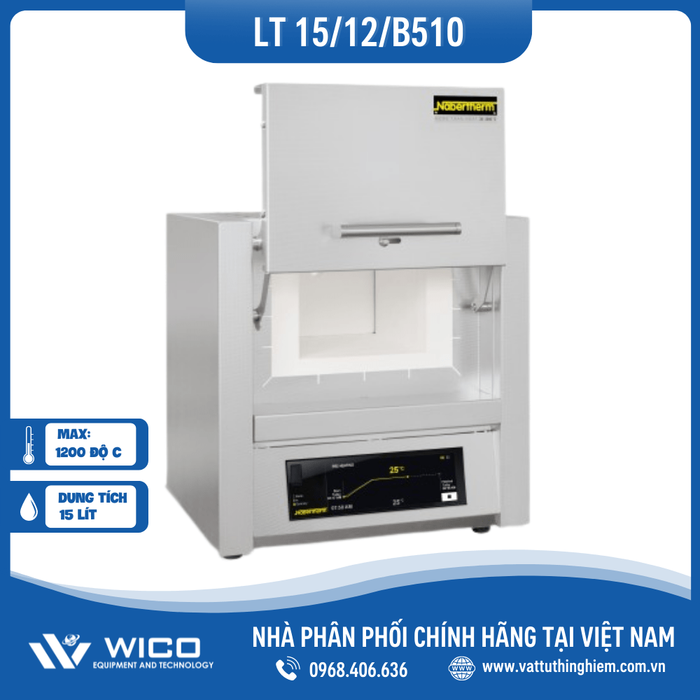 Lò Nung Chuyên Dụng 1200 Độ C Nabertherm LT 15/12/B510 | 15 Lít - Cửa Lên