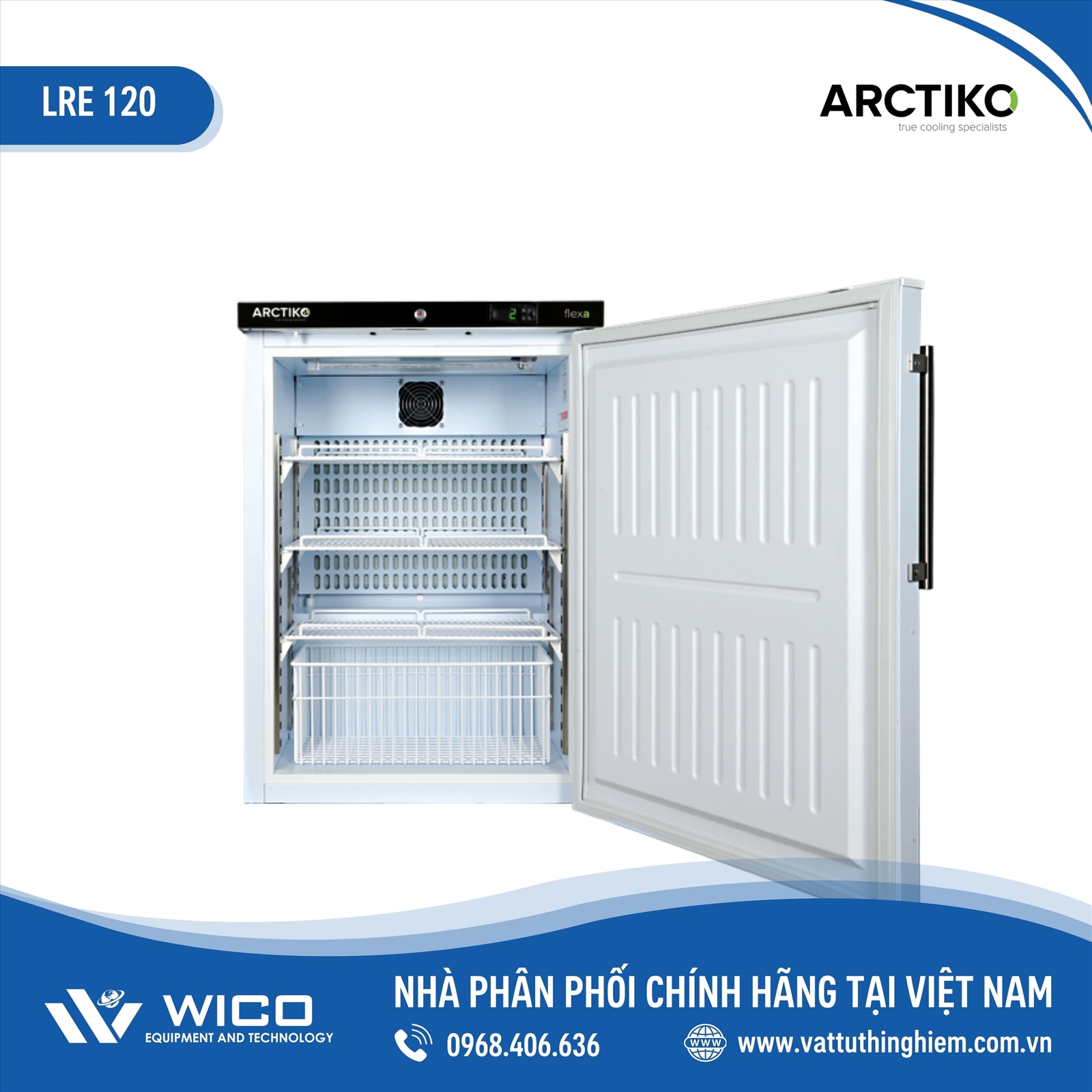 Tủ bảo quản mẫu 117 lít +2 đến +8 độ C Đan Mạch LRE 120 (Arctiko)