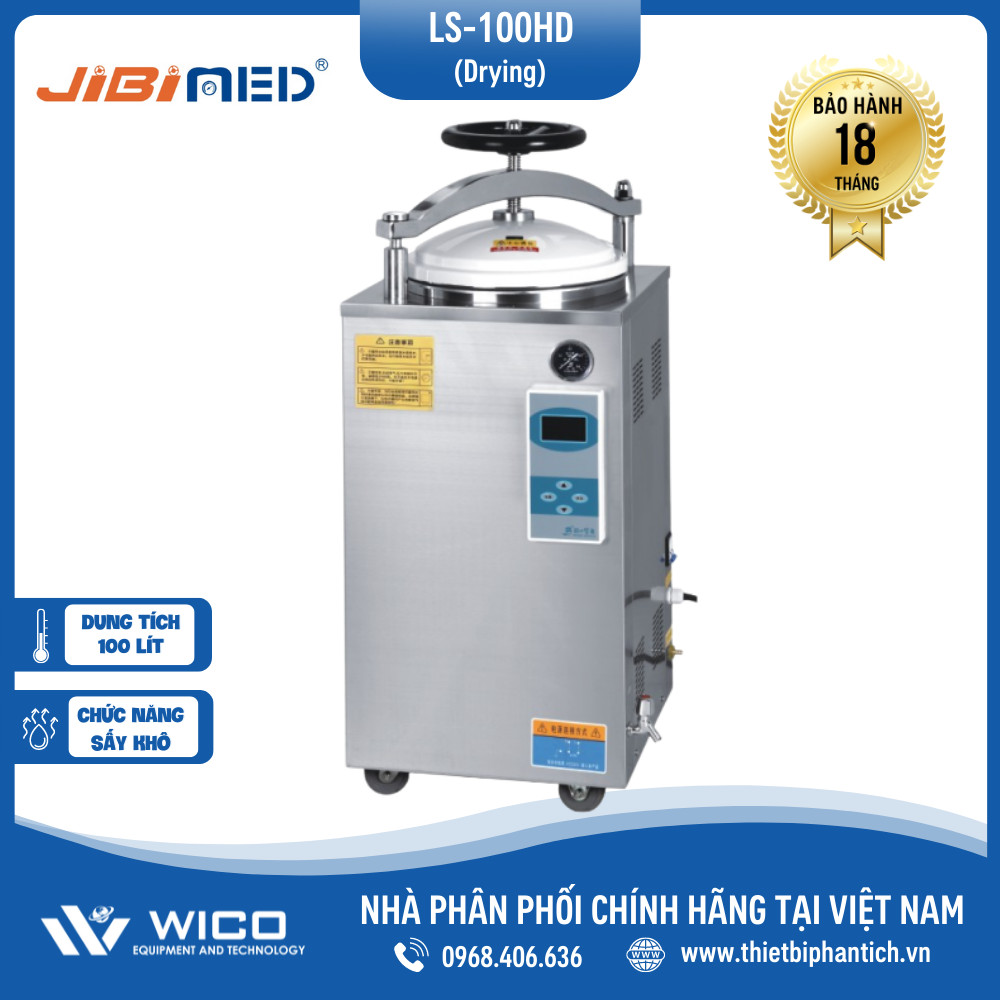 Nồi Hấp Tiệt Trùng Sấy Khô Tự Động 100 Lít Jibimed LS-100HD (Drying)