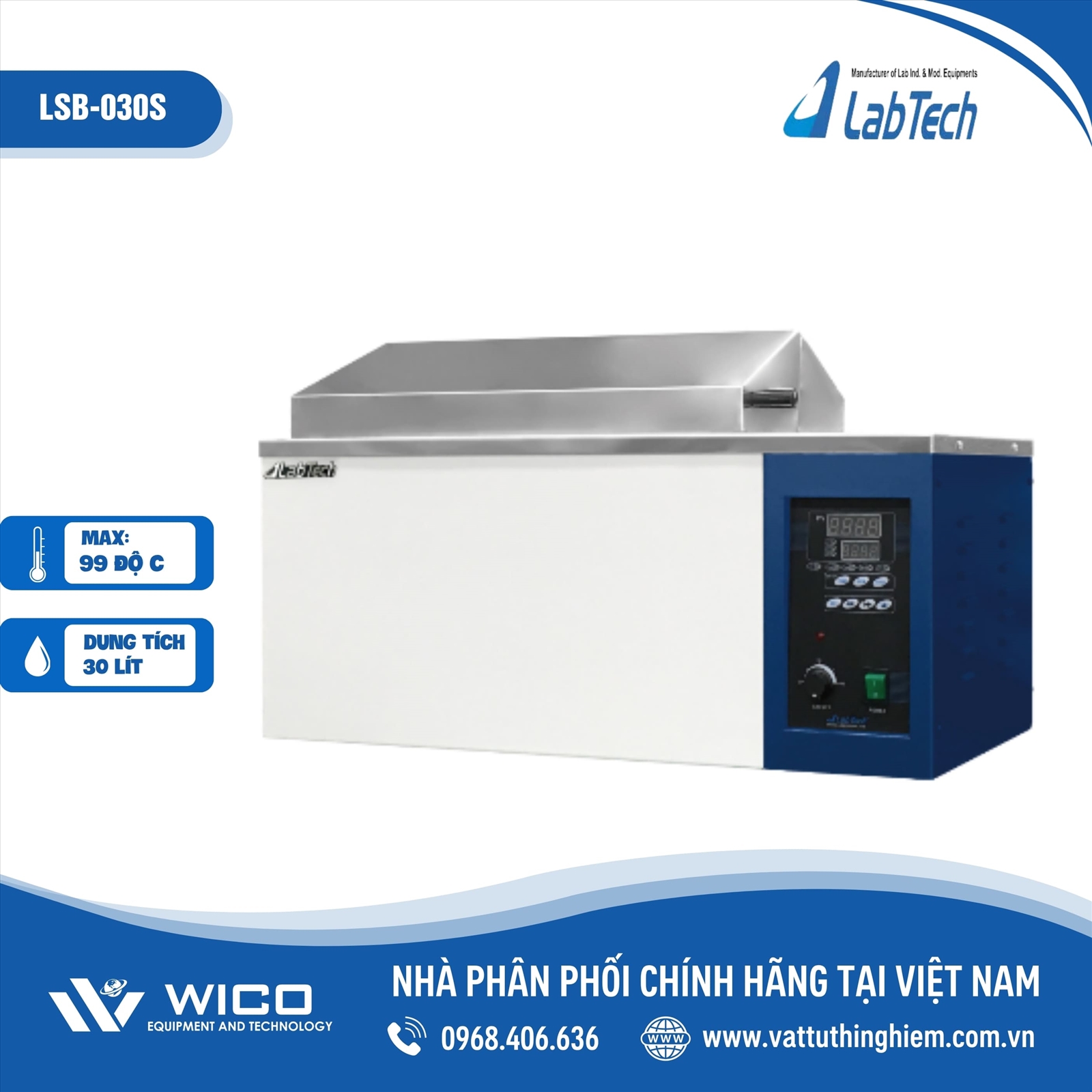 Bể ổn nhiệt có lắc 30 lít Labtech - Hàn Quốc LSB-030S