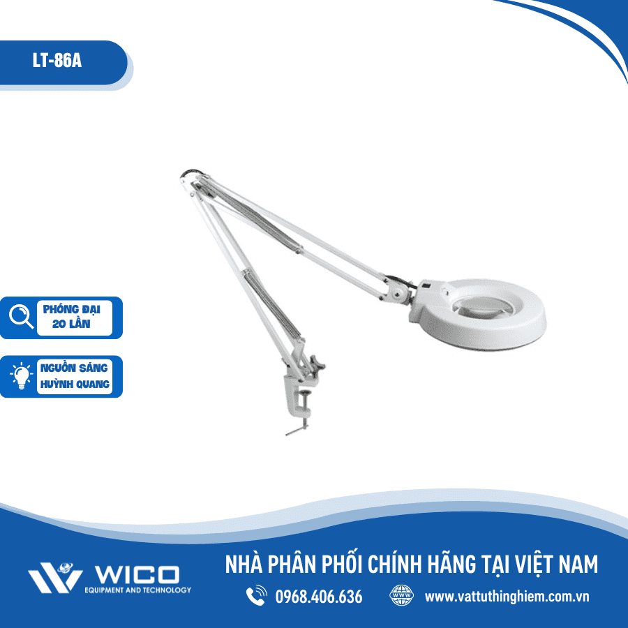 Kính lúp kẹp bàn 20X LT-86A (Huỳnh Quang)