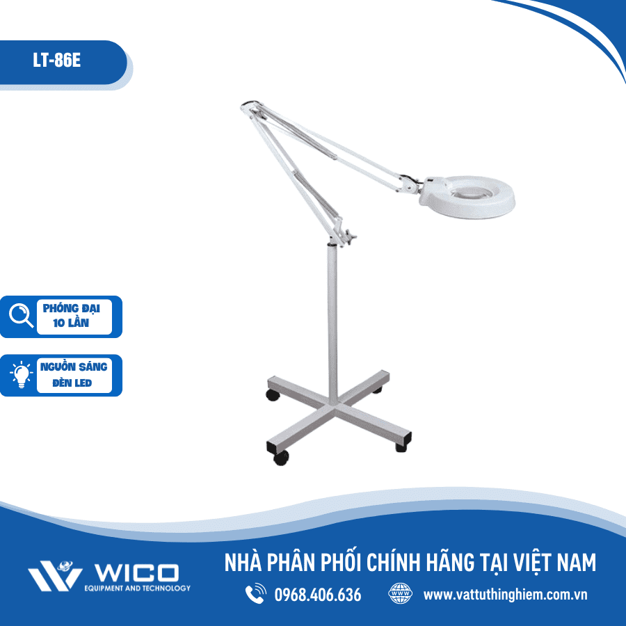 Kính lúp có chân di động 10X LT-86E (Đèn LED)