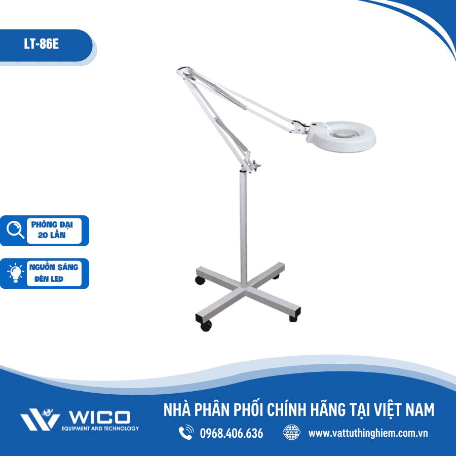 Kính lúp có chân di động 20X LT-86E (Đèn LED)