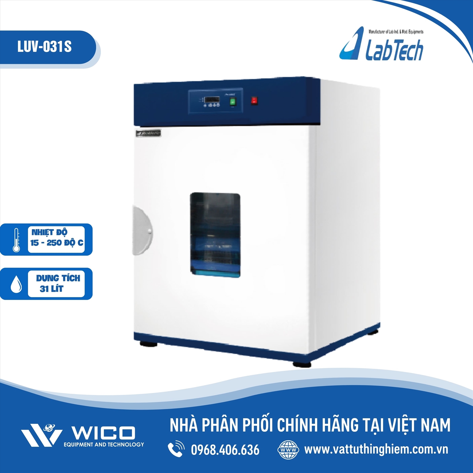 Tủ tiệt trùng UV & khí nóng Labtech 35 lít LUV-031S