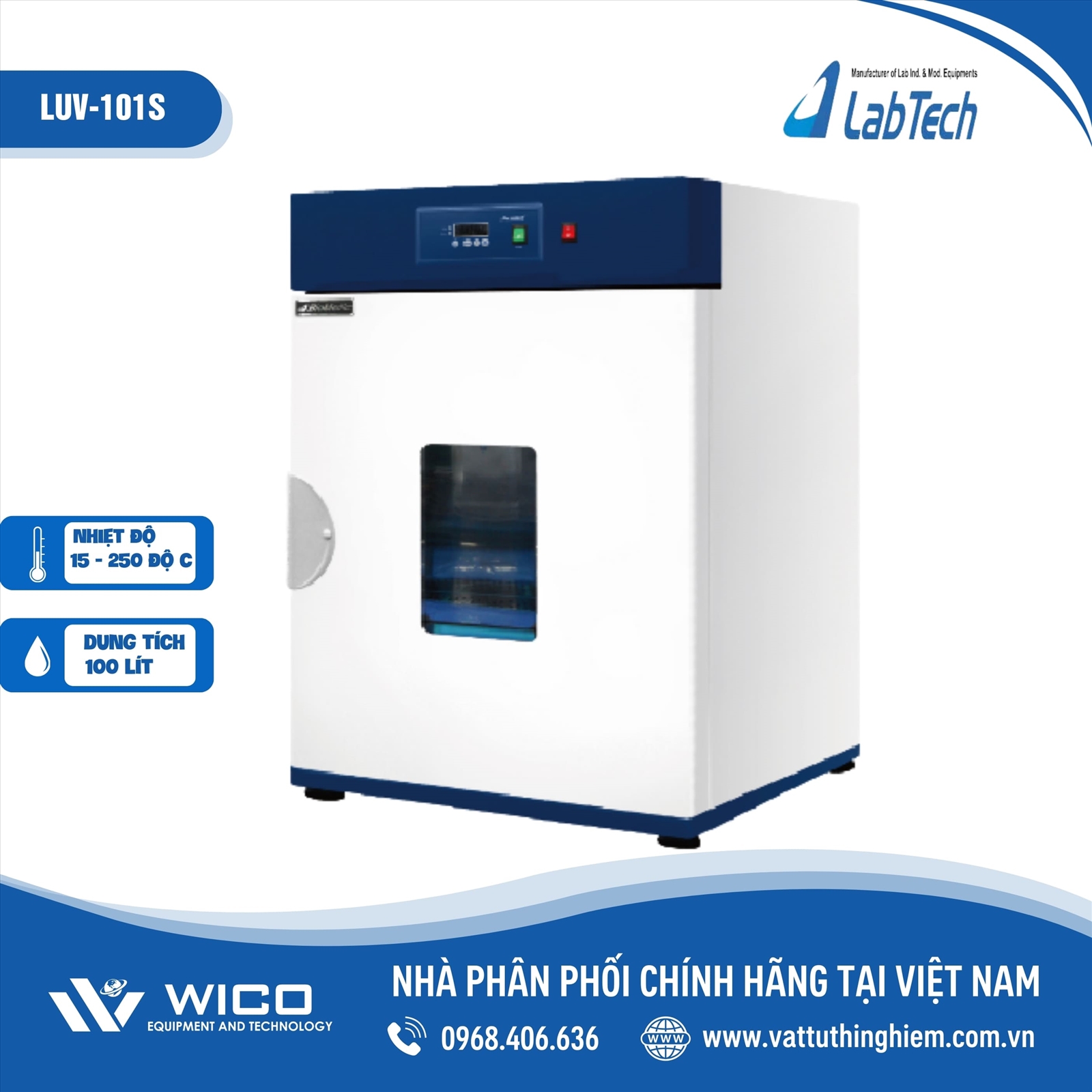Tủ tiệt trùng UV & khí nóng Daihan Labtech 100 lít LUV-101S