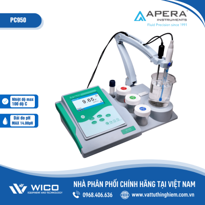 Máy đo đa chỉ tiêu nước để bàn (pH/mV/độ dẫn/TDS/độ mặn/nhiệt độ) Apera - Mỹ PC950