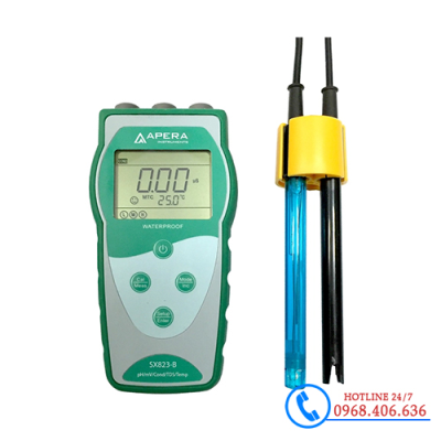 Máy đo đa chỉ tiêu pH/ độ dẫn/ TDS/ nhiệt độ cầm tay Apera - Mỹ SX823-B