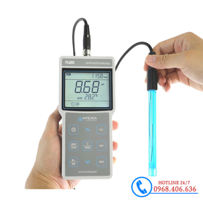 Máy đo pH/độ dẫn/TDS/mV/nhiệt độ cầm tay (quản lý dữ liệu GLP) Apera - Mỹ pC400S