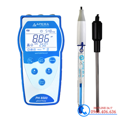 Máy đo pH/mV/nhiệt độ cầm tay trong dung dịch axit mạnh hoặc HF Apera - Mỹ PH8500-HF
