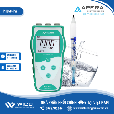 Máy đo pH/mV/nhiệt độ cầm tay trong nước sạch Apera - Mỹ PH850-PW