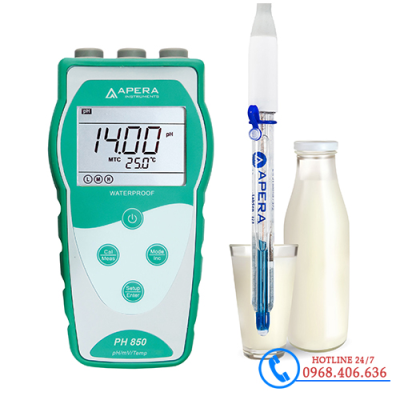 Máy đo pH/mV/nhiệt độ cầm tay trong sữa/ thực phẩm lỏng Apera - Mỹ PH850-DP