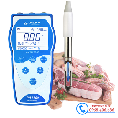 Máy đo pH/mV/nhiệt độ cầm tay trong thịt/ cá/ các loại thực phẩm Apera - Mỹ PH8500-BS