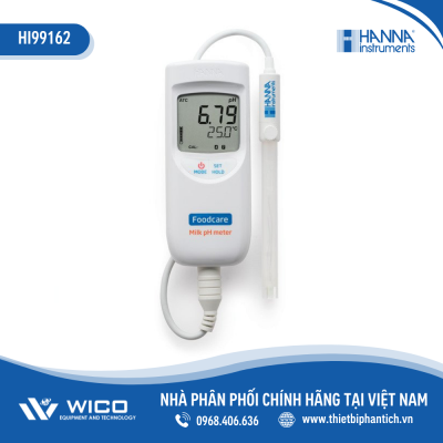Máy Đo pH/Nhiệt Độ Trong Sữa Hanna HI99162