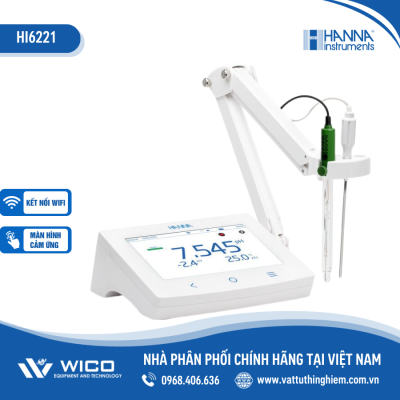 Máy Đo pH/ORP Để Bàn Hanna HI6221-02 | Kết Nối Wifi - CAL Check™