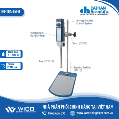 Máy đồng hóa mẫu Daihan HG-15A-SET-B
