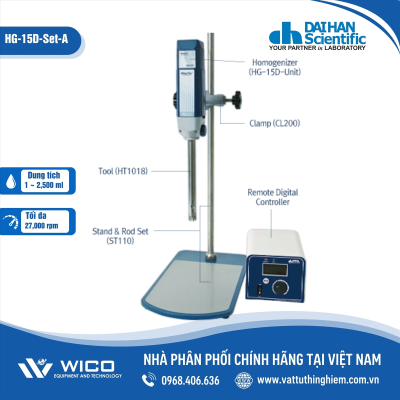 Máy đồng hóa mẫu Daihan HG-15D-Set-A