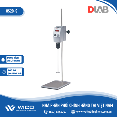 Máy khuấy đũa 20 lít, 2200 vòng/phút, kỹ thuật số, hiển thị LED Dlab - Mỹ OS20-S