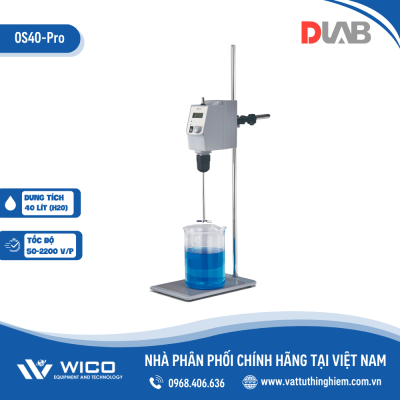 Máy khuấy đũa 40 lít, 2200 vòng/phút, kỹ thuật số, hiển thị LCD Dlab - Mỹ OS40-Pro