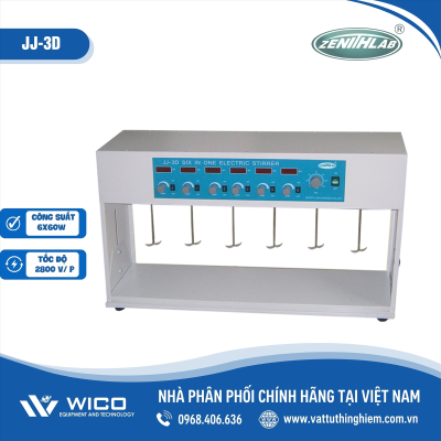 Máy khuấy Jartest hiện số 6 vị trí Zenith Lab JJ-3D