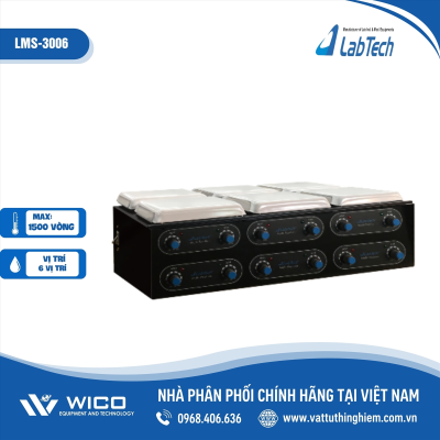 Máy khuấy từ gia nhiệt 6 vị trí Labtech - Hàn Quốc LMS-3006