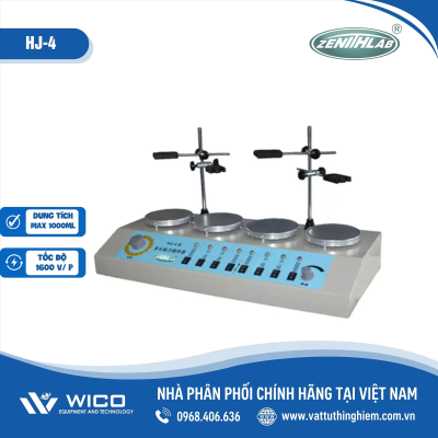 Máy khuấy từ gia nhiệt dạng cơ (4 vị trí) Zenith Lab HJ-4