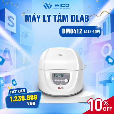 Máy ly tâm 12 ống 10ml/ 8 ống 15ml, 4500 vòng/phút Dlab - Mỹ DM0412