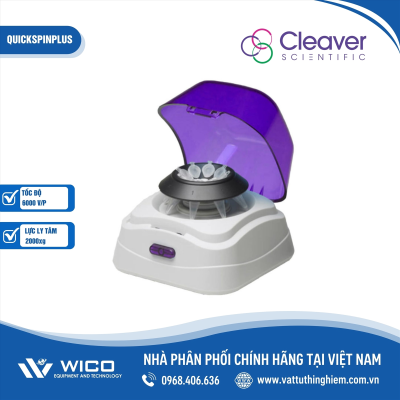 Máy ly tâm Spindown 6000 rpm Cleaver Scientific QUICKSPINPLUS