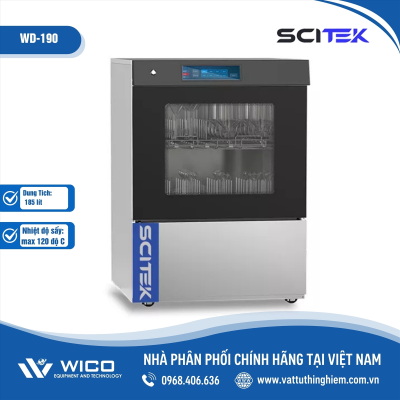 Máy Rửa Dụng Cụ Thủy Tinh 185 Lít Scitek WD-190
